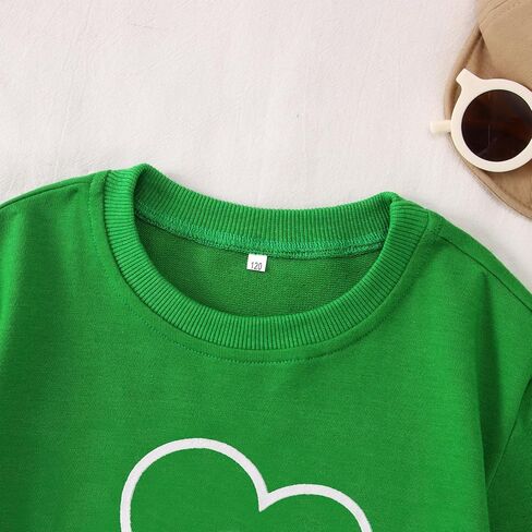 CM C & M WODRO St Patrick's Kid Long Sleeve Clover Swefshirt Girl Boy Irish Shamrock Lightweight Shirt Tops 7-12 Years in Kuwait