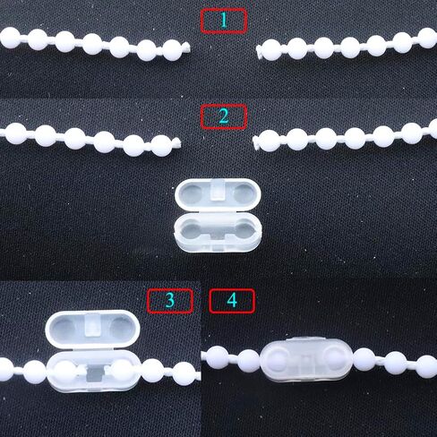 20 Pack Bead Chains Connector, 4.5mm #10 Ball Chain Cord Connector Clips for Window Blind Pull Chain Replacement/Repair (Clear) in Saudi Arabia