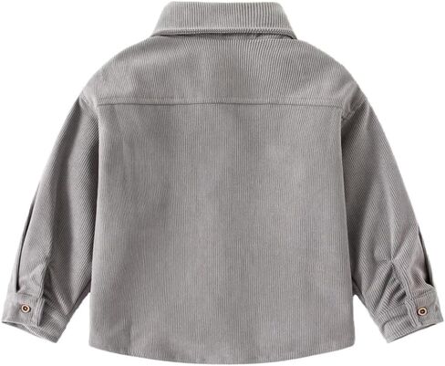 Toddler Boys Corduroy Button Down Shirt Kids Spring Fall Casual Long Sleeve Shirt Jacket Lightweight Soft Versatile in Saudi Arabia
