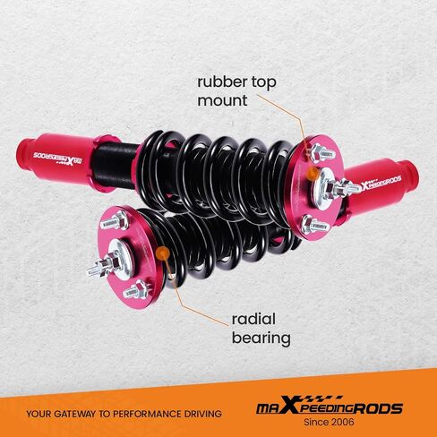 maXpeedingrods Coilovers for Honda Accord DX/EX/LX CB7 CD5 CD7 1990-1997, for Honda Acura CL 1997-1999, Height Adjustable Coilovers Suspension Kit, Preset Damping Lowering Kit Red in Saudi Arabia