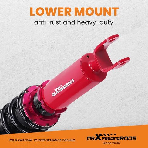 maXpeedingrods Coilovers for Honda Accord DX/EX/LX CB7 CD5 CD7 1990-1997, for Honda Acura CL 1997-1999, Height Adjustable Coilovers Suspension Kit, Preset Damping Lowering Kit Red in Saudi Arabia
