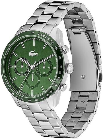 Lacoste Men's Boston Quartz Watch with Stainless Steel Strap, Silver, 20 (Model: 2011080) in Saudi Arabia