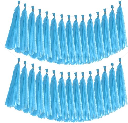 MECCANIXITY 40Pcs Tassel Garland Banner Tissue Paper for Streamers Party Decorations, Valentine's Day Birthday Decor for Women with Rope and Tie Wire (Wine Red, 14.6Inch) in Saudi Arabia