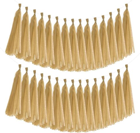 MECCANIXITY 40Pcs Tassel Garland Banner Tissue Paper for Streamers Party Decorations, Valentine's Day Birthday Decor for Women with Rope and Tie Wire (Wine Red, 14.6Inch) in Saudi Arabia