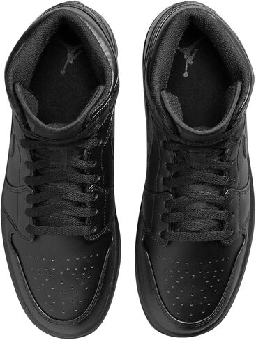 Jordan Mens Air Jordan 1 Mid 554724 093"Triple Black - Size 9.5 in Saudi Arabia