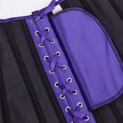 Grebrafan Women's Plus Size Satin Overbust Lace up Boned Corsets Shapewear Outfit in Saudi Arabia