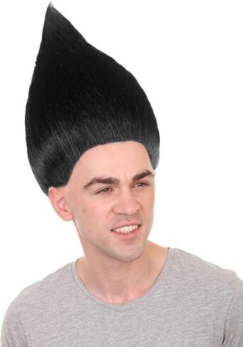 Adult Unisex Multiple Color Options Straight Cosplay Halloween Troll Wig, Synthetic Soft Hair Fiber, Perfect for your next Festival and Group Anime Party. (Dark Grey) in Saudi Arabia