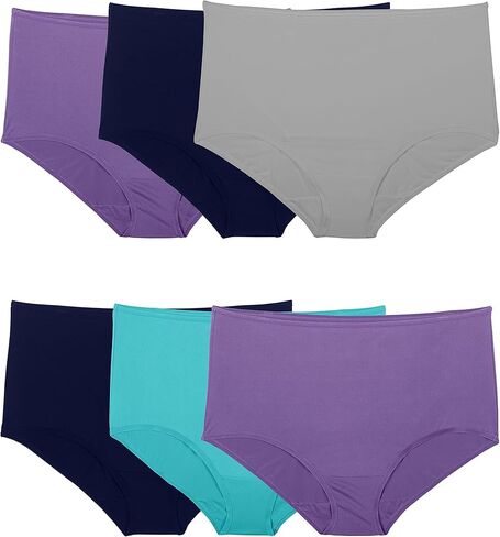Fruit of the Loom Women's Lightweight Microfiber Underwear, Smooth Under Clothes, Available in Plus Size in Saudi Arabia