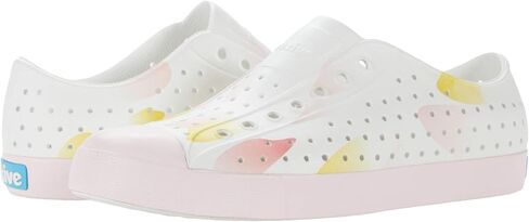 Native Shoes Jefferson Print Sneakers for Men, and Women - EVA Upper with Perforation Detailing, Slip-On Style, and Rubber Toe Milk Pink/Shell White/Marigold Men's 12, Women's 14 Medium in Saudi Arabia