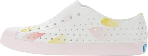Native Shoes Jefferson Print Sneakers for Men, and Women - EVA Upper with Perforation Detailing, Slip-On Style, and Rubber Toe Milk Pink/Shell White/Marigold Men's 12, Women's 14 Medium in Saudi Arabia