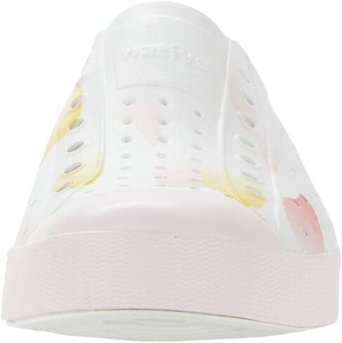 Native Shoes Jefferson Print Sneakers for Men, and Women - EVA Upper with Perforation Detailing, Slip-On Style, and Rubber Toe Milk Pink/Shell White/Marigold Men's 12, Women's 14 Medium in Saudi Arabia