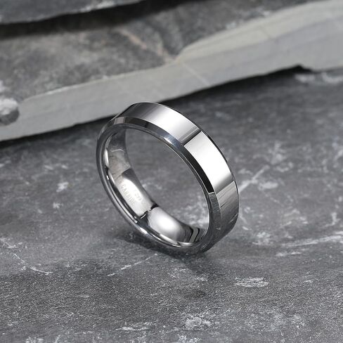 King Will BASIC Men Women 4mm/5mm/6mm/7mm/8mm Tungsten Rings Polished Wedding Band Engagement Anniversary Band Comfort Fit in Saudi Arabia