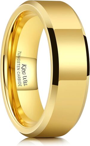 King Will BASIC Men Women 4mm/5mm/6mm/7mm/8mm Tungsten Rings Polished Wedding Band Engagement Anniversary Band Comfort Fit in Saudi Arabia