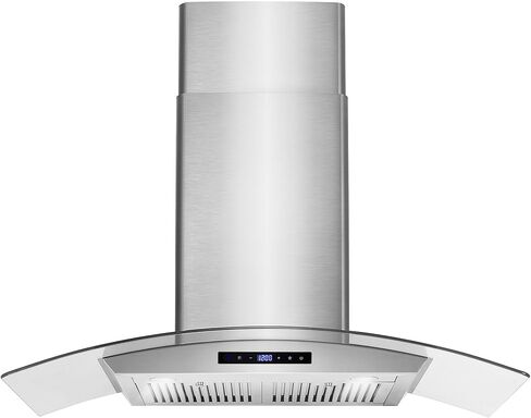 COSMO 668AS900 Wall Mount Range Hood with 380 CFM, Ducted Exhaust Vent, 3 Speeds, Tempered Glass Hood, LCD Display Touch Control Panel in Stainless Steel (36 inch) in Saudi Arabia