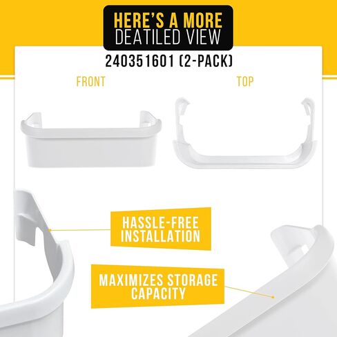 240351601 Fridge Door Shelf Replacement by PartsBroz - Compatible Gibson, Kenmore, Westinghouse, Frigidaire Replacement Parts - Replaces AP2115974 EA430027 PS430027 - Durable DIY Repair Part for Home in Kuwait