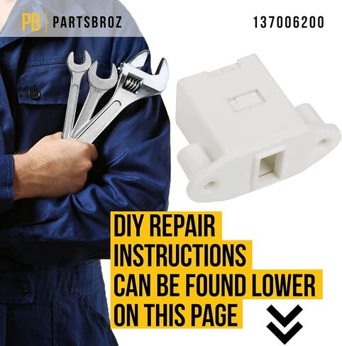 Upgraded 137006200 Washer Pedestal Latch by PartsBroz - Compatible Electrolux Frigidaire Washer Door Parts - Replaces AP4368805 AH2349356 PS2349356-1-1/2 Inches in Length, 2 Inches in Width in Saudi Arabia
