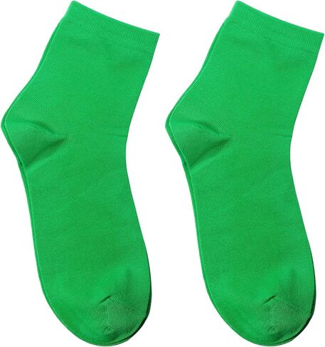 Azweiler Men's Quarter Length Crew Socks Cotton Made Athletic Breathable Socks Package of (Size7-11) (Orange) in Kuwait