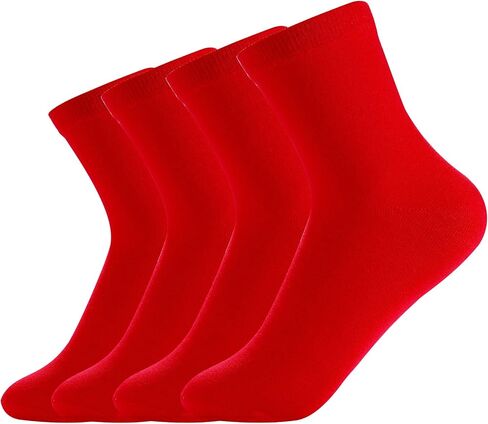 Azweiler Men's Quarter Length Crew Socks Cotton Made Athletic Breathable Socks Package of (Size7-11) (Orange) in Kuwait