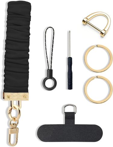 BATHRINS Wristlet Keychain,Cute Wrist Keychain Bracelet With 2 Keyrings And 1 D-Ring For Girl Men Women in Kuwait