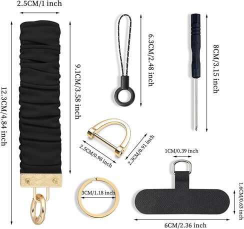 BATHRINS Wristlet Keychain,Cute Wrist Keychain Bracelet With 2 Keyrings And 1 D-Ring For Girl Men Women in Kuwait