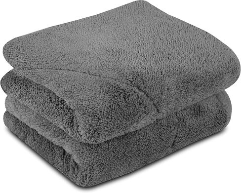 Ultra Plush Thick Microfiber Auto Detailing Towel - 15" x 24" - 560 GSM (Gray) in Saudi Arabia