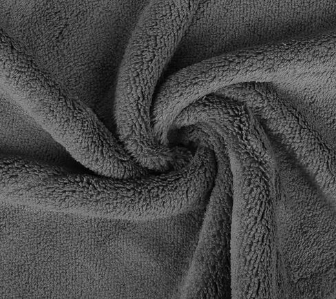 Ultra Plush Thick Microfiber Auto Detailing Towel - 15" x 24" - 560 GSM (Gray) in Saudi Arabia