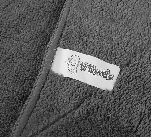Ultra Plush Thick Microfiber Auto Detailing Towel - 15" x 24" - 560 GSM (Gray) in Saudi Arabia