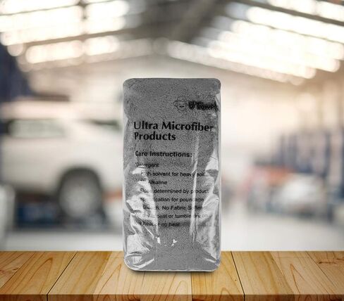 Ultra Plush Thick Microfiber Auto Detailing Towel - 15" x 24" - 560 GSM (Gray) in Saudi Arabia