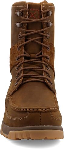 Twisted X 8-Inch Composite Toe Work Boots for Men, Handcrafted Full-Grain Leather Steel Toe Boots with CellStretch Comfort Technology, Compression EVA Midsole, and Removable Footbed, Distressed Saddle, 10.5 W in Saudi Arabia