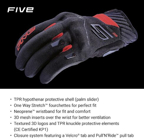 RS3 Evo Motorcycle Gloves for Men, Urban Riding Gloves for Motorcycle, Scooter and More – Black, Black-Red and Black-White, XS-3XL in Saudi Arabia