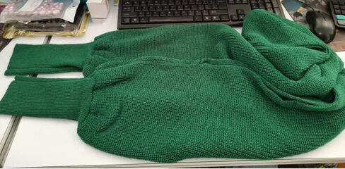 Women Winter Autumn Sweater Scarf Wrap with Sleeve, Fashion Solid Color Knitted Wrap Scarf Knitted Shawl Cape with Sleeve in Saudi Arabia