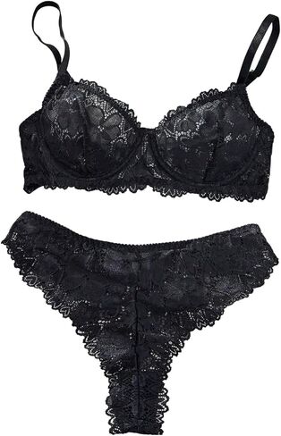 Lingerie Lingere Lingere للسيدات مجموعة من صدرية داخلية وملابس داخلية للملابس الداخلية 2 قطعة من الملابس الداخلية in Saudi Arabia