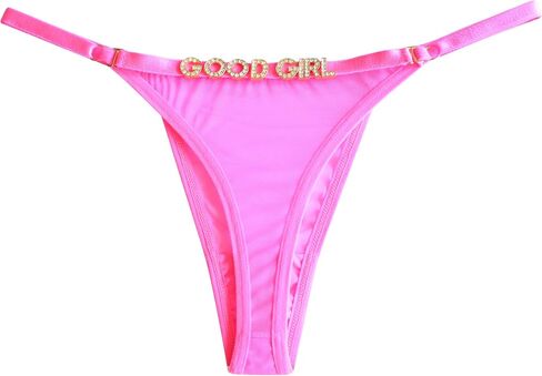ثونغات Ameto الشخصية - الاسم المخصص/Text Thongs - Rhinestone Thong - Valentines Gift بالنسبة له ، لها ، لها ، من أجلها in Kuwait