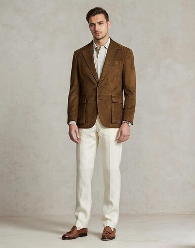 Suit for Men Suede Winter Jacket Slim Fit Single Breasted New in Suits & Blazers Mens Sport Coats Jacket in Kuwait