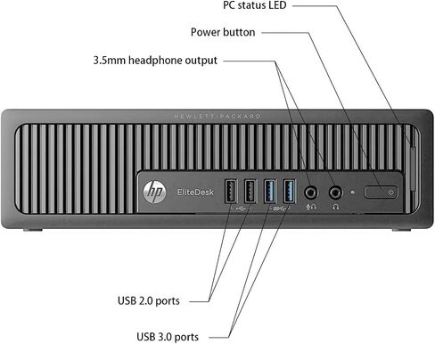 HP Elite 800G1 Desktop Computer PC, Intel Core i5 4th Gen Processor, 16GB RAM, 2TB HDD, MTG New 22 inch Monitor, RGB Speaker and Keyboard Mouse, WiFi Windows 10 Pro 64-Bit (Renewed) in Kuwait