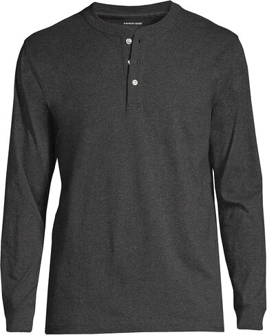 Lands' End Men's Super-T Long Sleeve Henley Shirt in Saudi Arabia