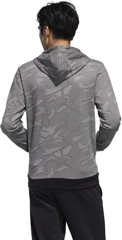 adidas male essentials all over print hoodie in Saudi Arabia