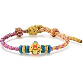 Sang Sang Sang 999 24K Solid Gold Cultural Bessing Processing Money Money Swindowing Beast Scarm Bracelet for Women 23cm 95533b