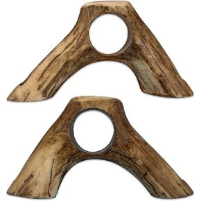 Mountain Mike's Reproductions Faux Antler Curtain Rod Brackets - Artistic Brackets for Curtains, Porches, Doorways, And More - Great Gifting for Nature Lover - 8" x 1.25" x 8.25" Inch