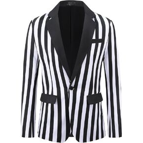 Lars Amadeus Striped Blazer for Men's Color Block Suit Jacket Business Stripes Sports Coats in Saudi Arabia