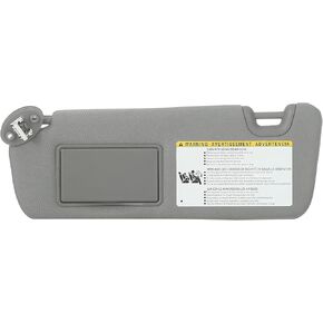 Left Driver Side Sun Visor Compatible with Toyota Highlander 2014 2015 2016 2017 2018 2019 Replaces# 74320-0E074-B0 (Gray, Left)
