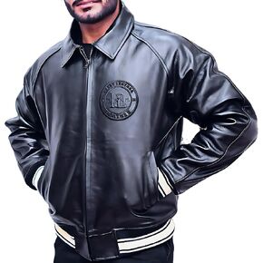 ad&sons Cowhide Bomber Fashion Black Aviator Genuine Premier Leather Jacket Men Outerwear Coat Motorcycle Biker Moto Gift