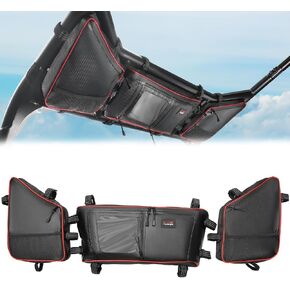 StarknightMT UTV Roof Bags Compatible with Polaris RZR XP/XP 4 1000 2025 2024 1680D Overhead Storage Bag 12L Large Capacity Tool Gear Bag with Multiple Pockets Water-Resistant Map Pouch Accessories