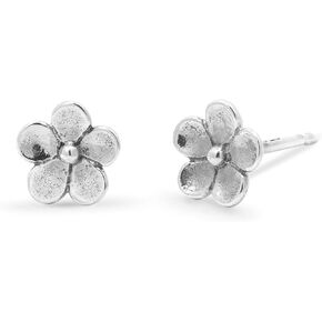 Boma Jewelry Sterling Silver Petunia Flower Stud أقراط