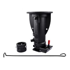 C5G1216 12"-16" Adjustable Height Cushioned 5th Wheel to Gooseneck Adapter, for Camper/RV/Trailer's Kingpin Box, Towing Capacity 20000 Lbs, Without Safty Chain