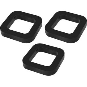 3 PCS Car Trailer Hook Buffer Pad, 3" OD 1.9" ID Rubber Flexible Anti-Collision Noise Canceling Accessories, Fits 2 " Trailer Receiver and Hitch Ball, Universal for Most Cars (Black)