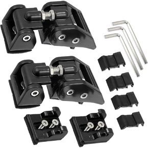 Motoforti Front Hood Latches,Hood Catch Locking,for Jeep Wrangler JK,Black,4pcs