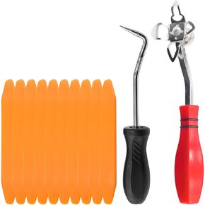 12 Pcs Windshield and Glass Repair Tools Kit, Including 1 Pcs Cotter Pin Puller, 1 Pc Windshield Installing Tool and 10 Pcs Installation Setting Tool for Installing Windshield Gasket