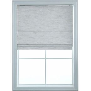 Everyday Celebration Roman Shades for Windows, Washable Cordless 100% Blackout Roman Window Shades Pull Down Window Treatment, Blackout Blinds & Shades with Woven Fabric, 31" W X 64" H, (Light Stone)