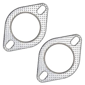 2.5 Inch 65mm Exhaust Gasket 2 Bolt for Muffler Flange Manifold High Temperature Graphite w/Fire Ring 2 Pcs